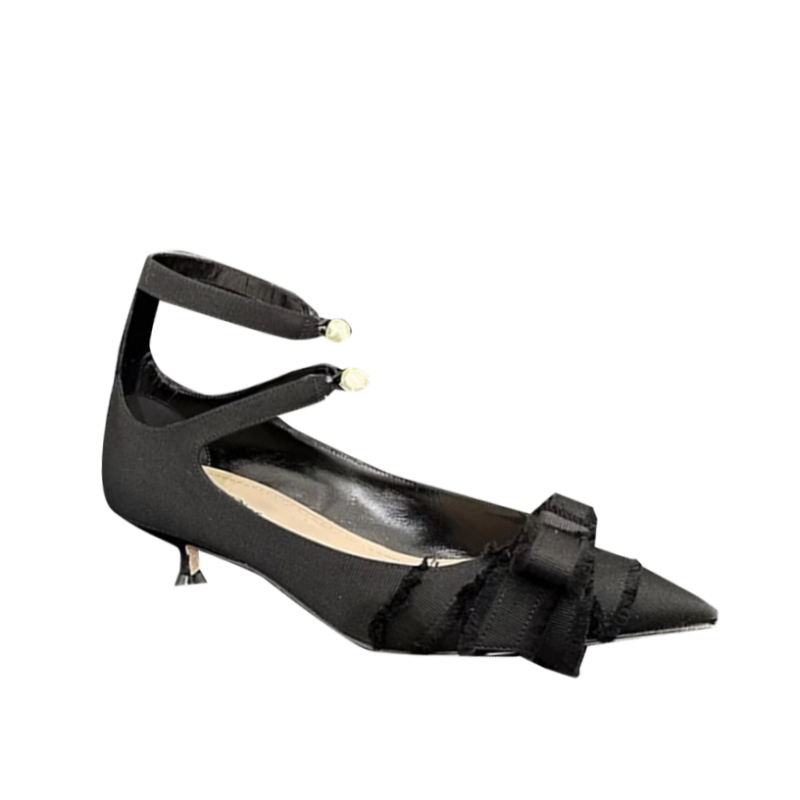 Bow Kitten Heel Sandals