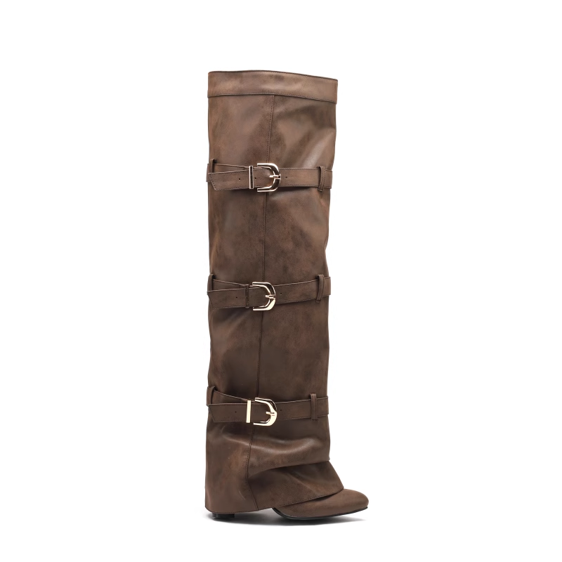 Buckled Knee High Boots