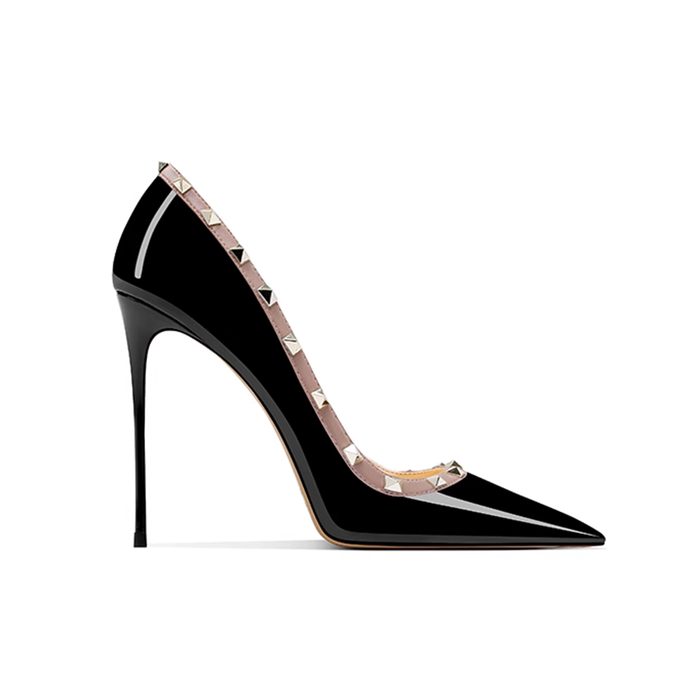 Studded High Heel Pumps - 10cm
