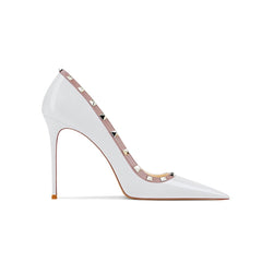 Studded Mid Heel Pumps - 8cm