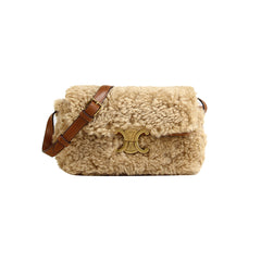 Metal Lock Fur Cross Body Bag