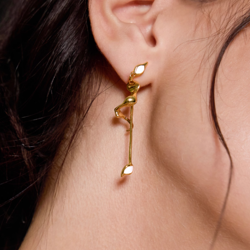 Asymmetric Earrings - Pair