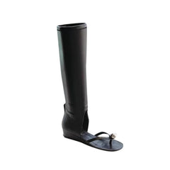 Ball Embellished Knee High Boots