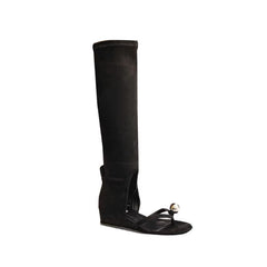 Ball Embellished Knee High Boots