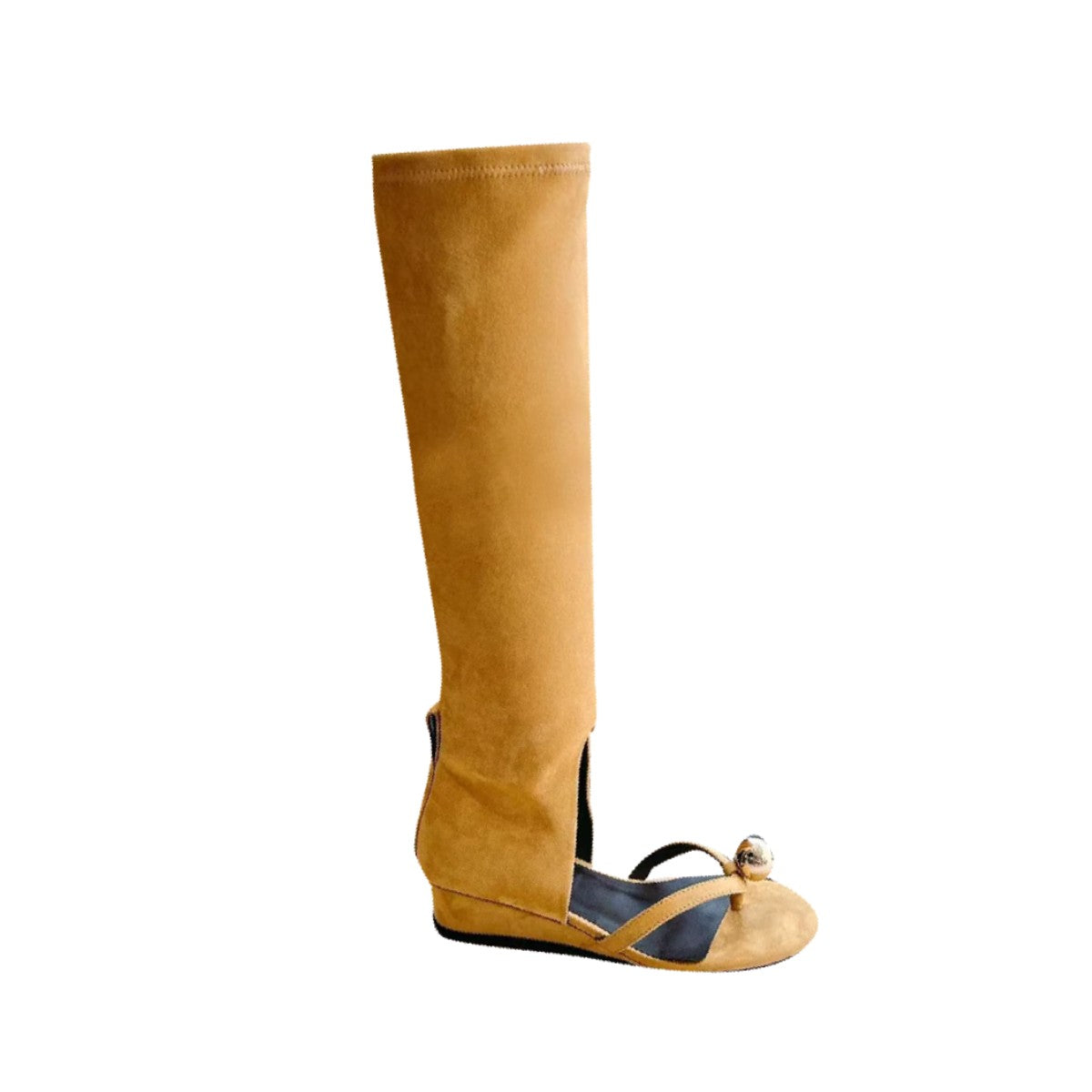 Ball Embellished Knee High Boots