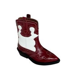 Leather Western Cowboy Ankle Boots
