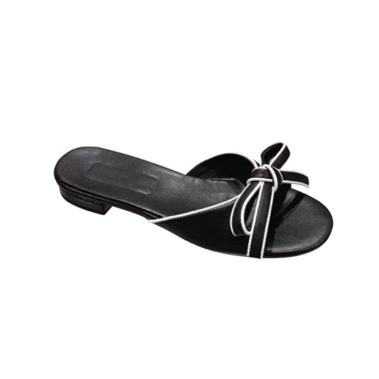 Bow Flat Slippers Slides