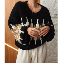 Printed Knitwear Sweater