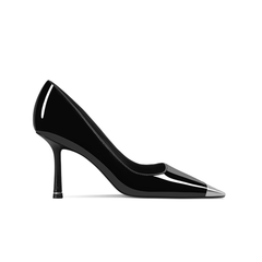 Metal-Plated Kitten Heel Pumps - 8cm
