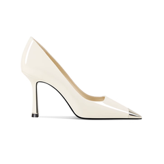 Metal-Plated Kitten Heel Pumps - 10cm