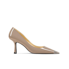 Metal-Plated Kitten Heel Pumps - 6cm