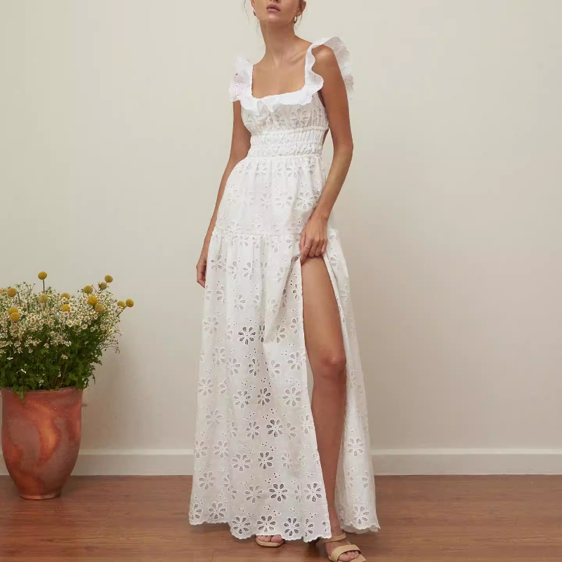 Ruffled Slip Dress