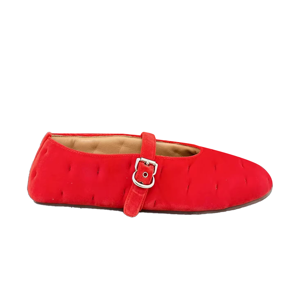 Buckled Flat Ballet Shoes
