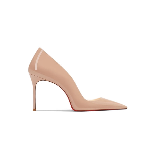 Patent Leather Mid Heel Pumps - 6cm