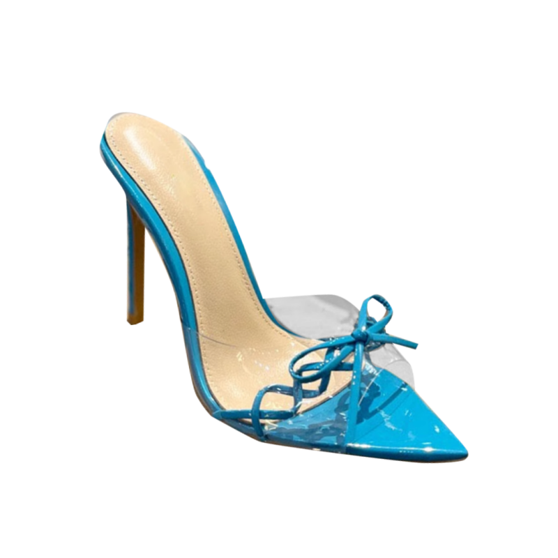 Bow PVC Mules Sandals