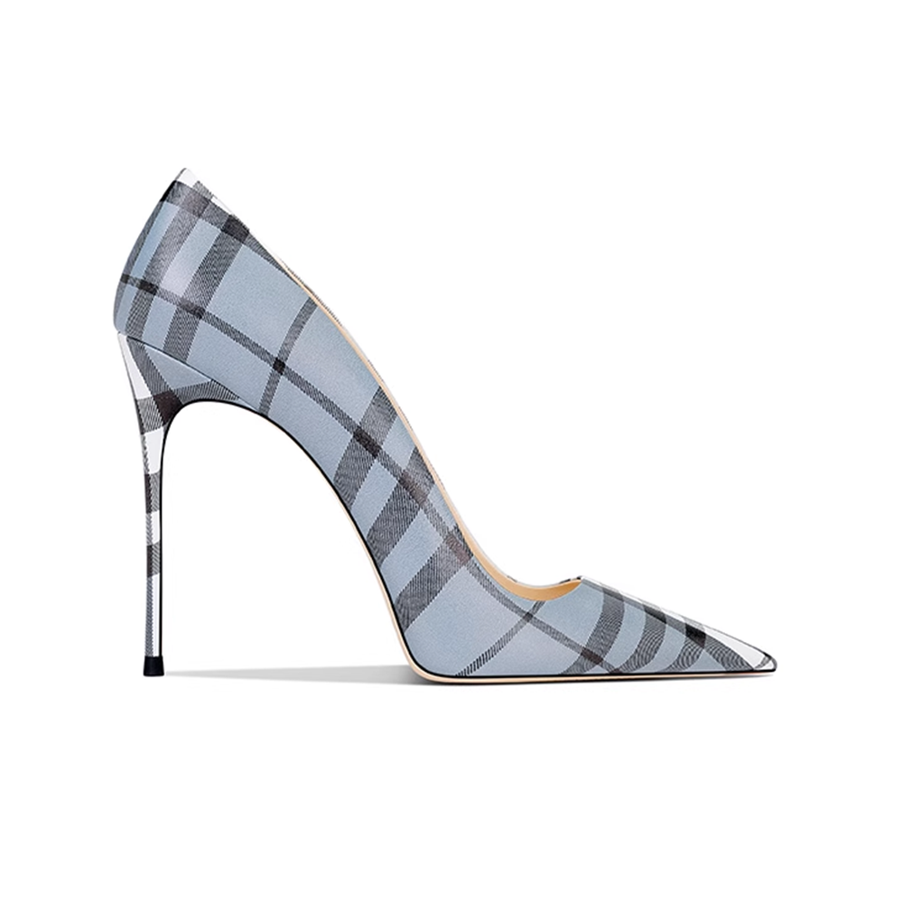 Striped High Heel Pumps - 10cm