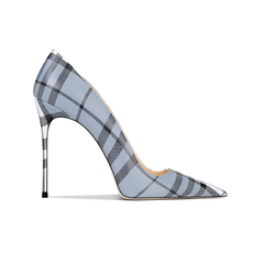 Striped High Heel Pumps - 10cm