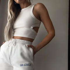 Cut Out Cropped Tank Top