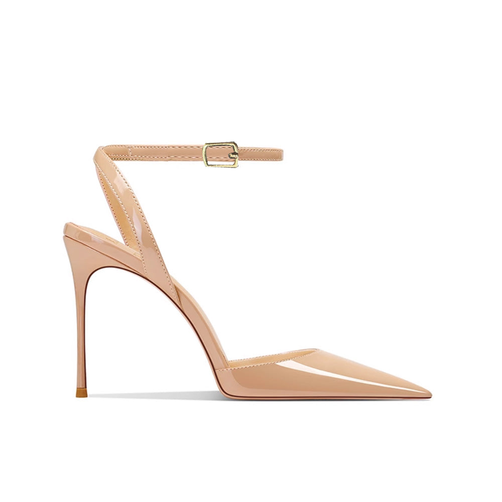 Ankle Strap Mid Heel Sandals - 8cm