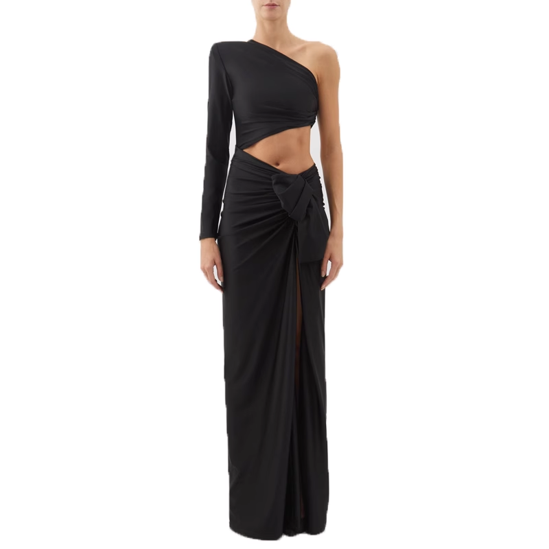 Cut Out Slip Evening Dress Gown