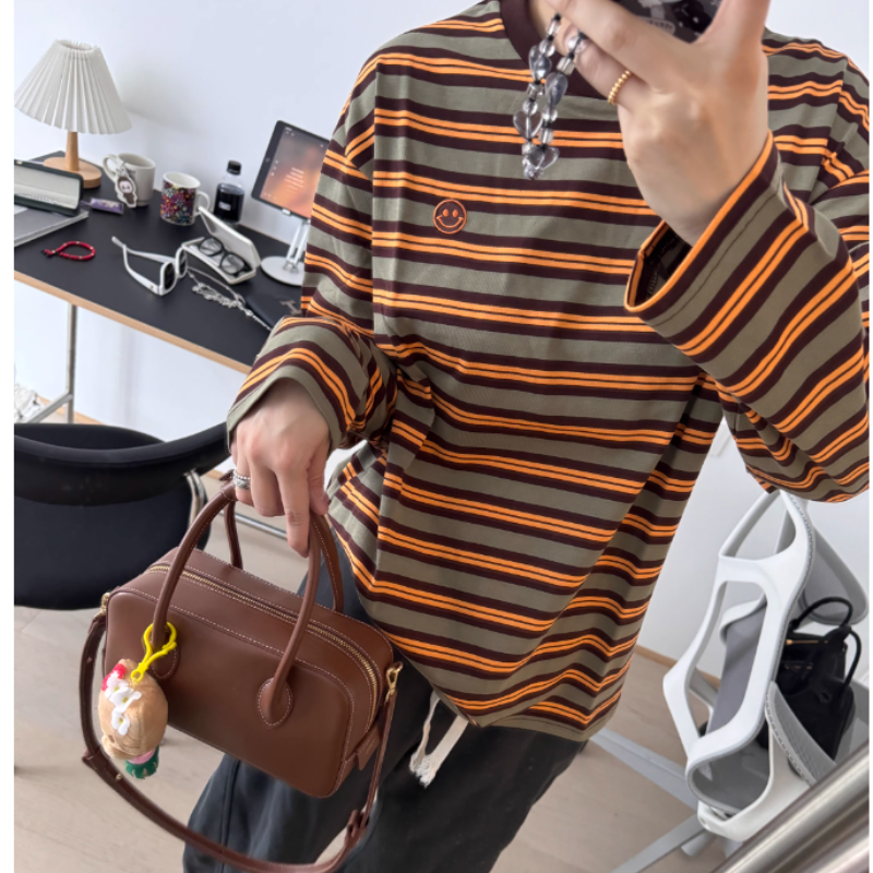 Striped Long Sleeves Top