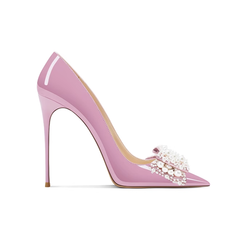 Pearl Bow High Heel Pumps - 10cm