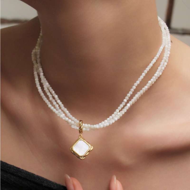 Square Drop Necklace