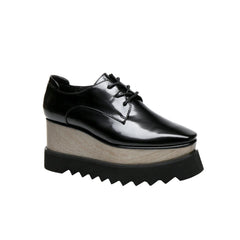 Lace Up Leather Oxford Platform Sneakers