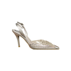 Diamante PVC High Heel Sandals - 8.5cm