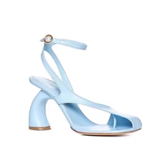 Ankle Strap Curved Heel Sandals