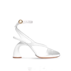 Ankle Strap Curved Heel Sandals