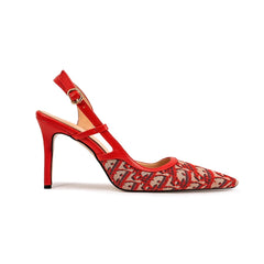 Slingback Mid Heel Sandals - 8cm