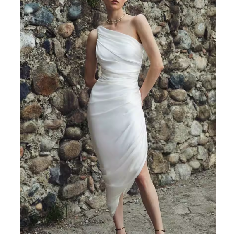 Asymmetric Hem Evening Dress Gown