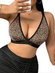 1XL-4XL Leopard Women Bra