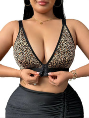 1XL-4XL Leopard Women Bra