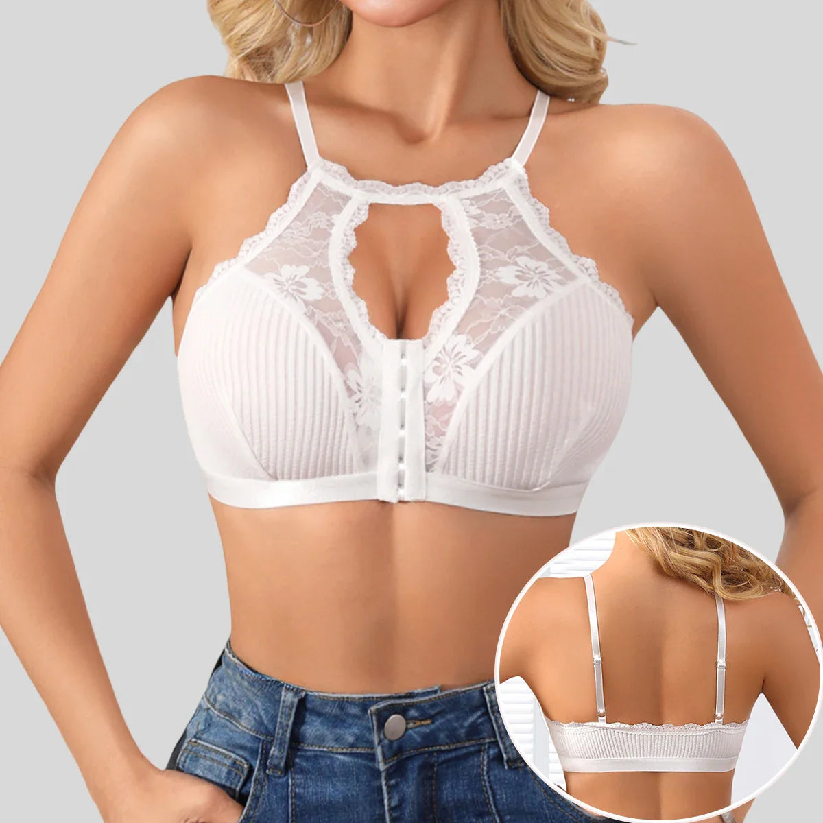 1pcs Women's Lace Halter Bralette