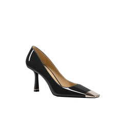 Metal-Plated Kitten Heel Pumps - 6cm