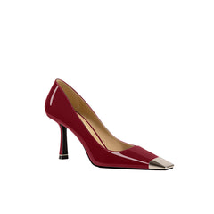 Metal-Plated Kitten Heel Pumps - 6cm