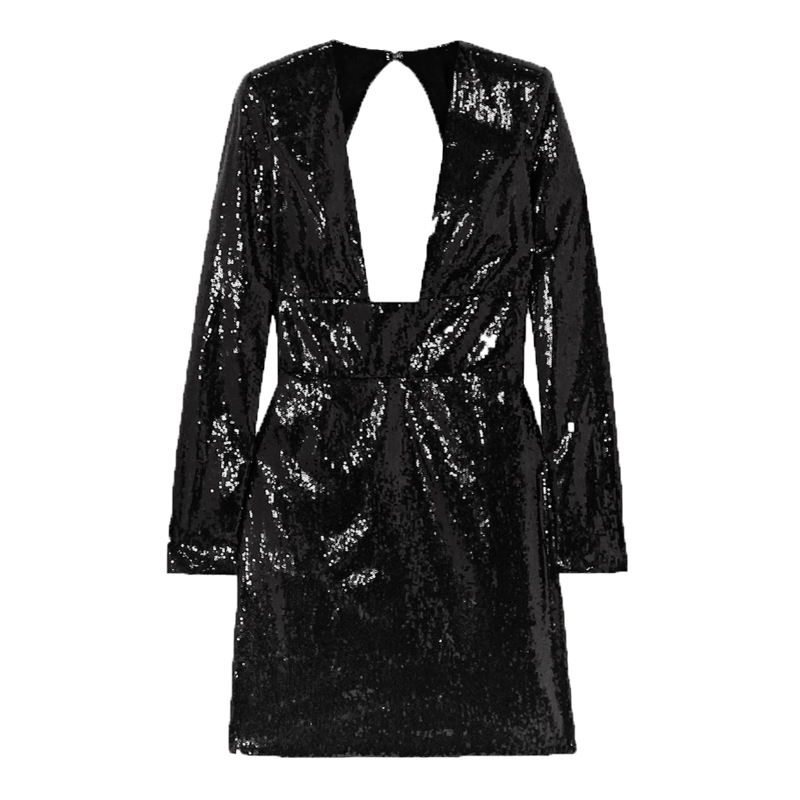 Deep V Evening Dress Gown