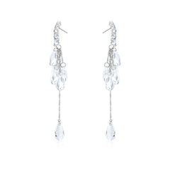 Diamante Long Earrings - Pair