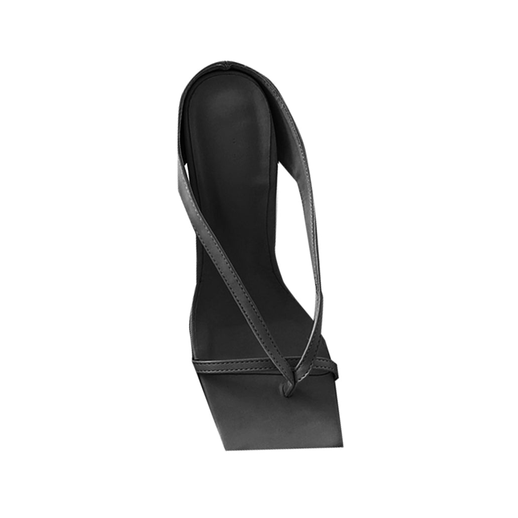 Leather Flip Flop Mules Sandals - 9cm