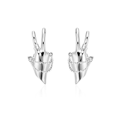 Diamante Finger Earrings - Pair