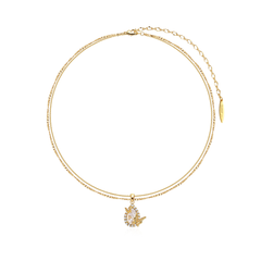 Diamante And Gem Necklace