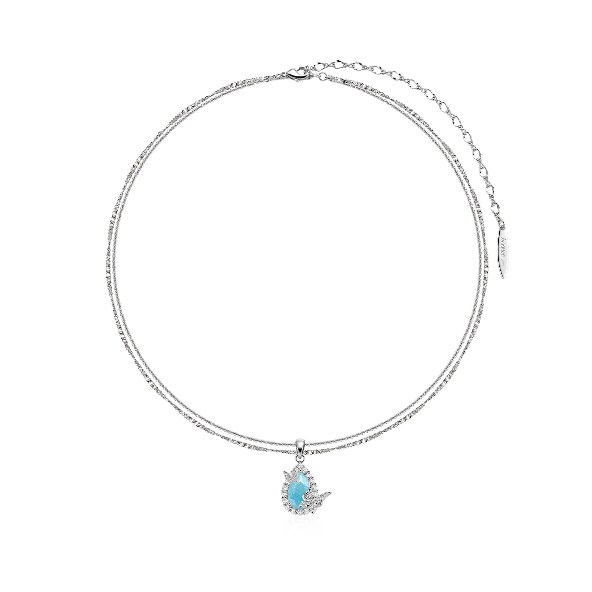 Diamante And Gem Necklace