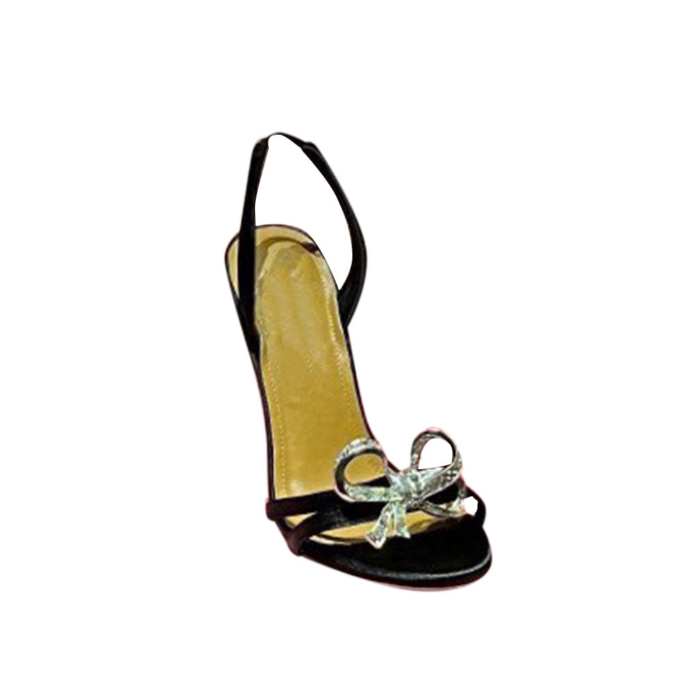 Diamante Bow High Heel Sandals