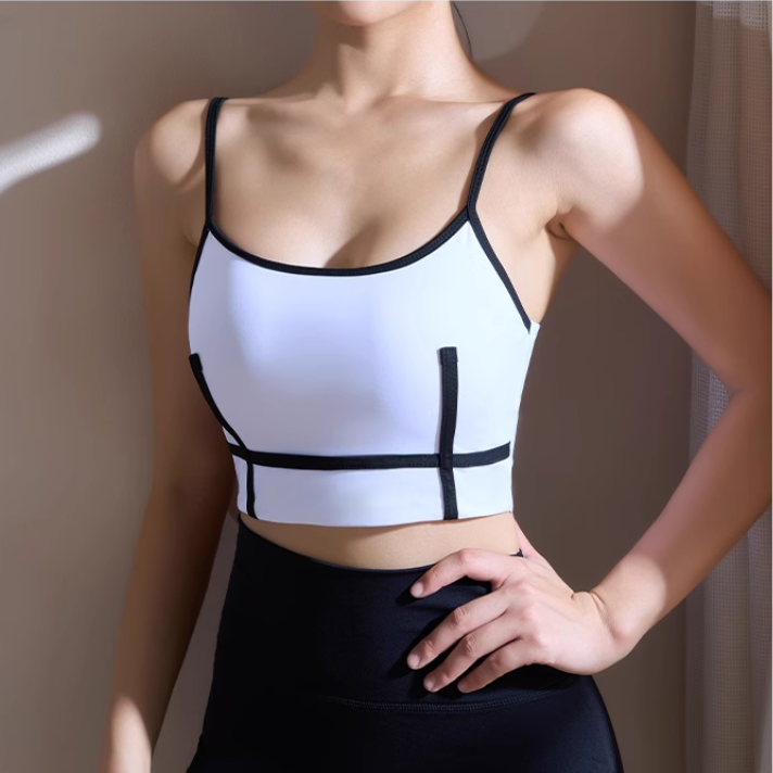 Yoga Pilates Bi-Color Fitted Sports Bra