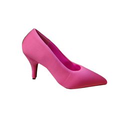 Satin Mid Heel Pumps