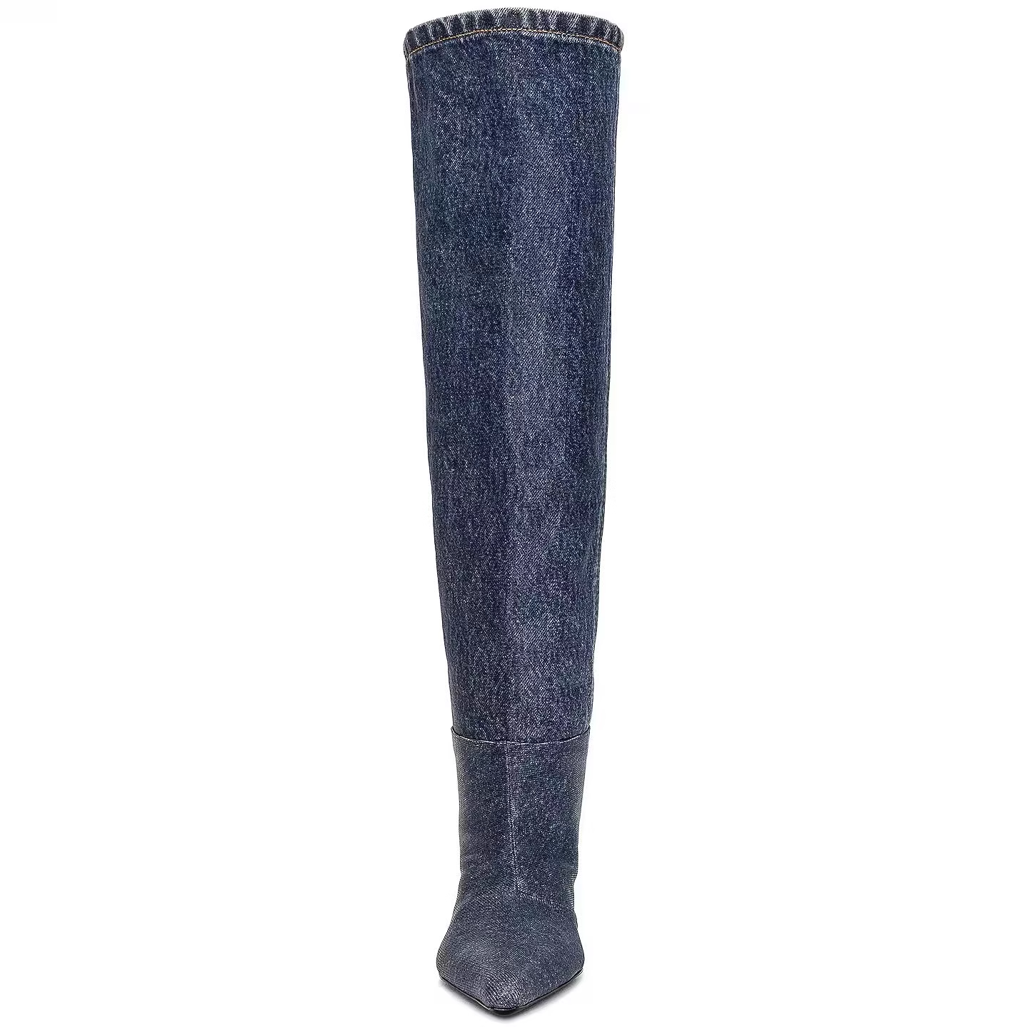 Kitten Heel Knee High Boots