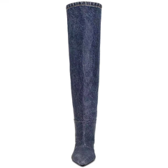 Kitten Heel Knee High Boots