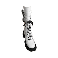 Buckled Lace Up Ankle Boots